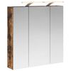 vidaXL Baderomsspeilskap R&oslash;kt eik 70 x 14,5 x 70 cm Konstruert tre
