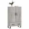 vidaXL Highboard gr&aring; sonoma 69,5x31x115 cm konstruert tre