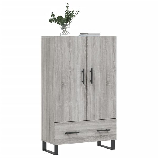 vidaXL Highboard gr&aring; sonoma 69,5x31x115 cm konstruert tre