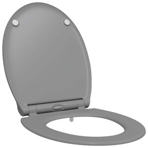 vidaXL Toalettsete Gr&aring; 45,5 x 37,5 x 3,8 cm Duroplast