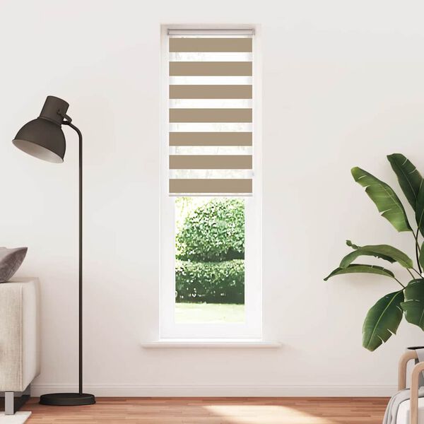 vidaXL Sebragardin sandbrun 60x230 cm stoff bredde 55,9 cm polyester