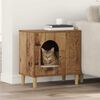 vidaXL Katt Hus Gammelt tre 51 x 30 x 52 cm Konstruert tre