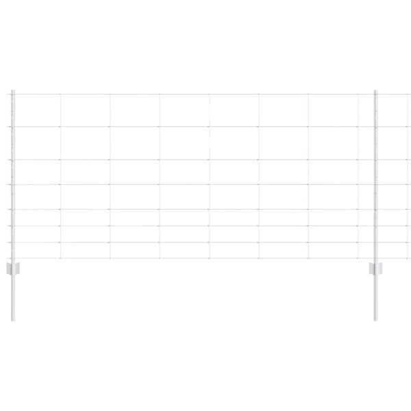 vidaXL Gjerde med stolpe s&oslash;lv 1 x 100 m