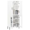 vidaXL Highboard hvit 69,5x34x180 cm konstruert tre