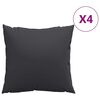 vidaXL Sofaputer 4 stk svart 60x60 cm stoff