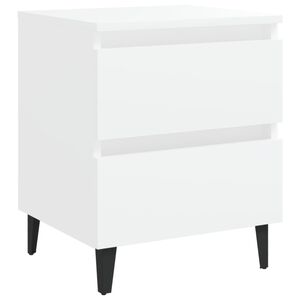 vidaXL Nattbord hvit 40x35x50 cm konstruert tre