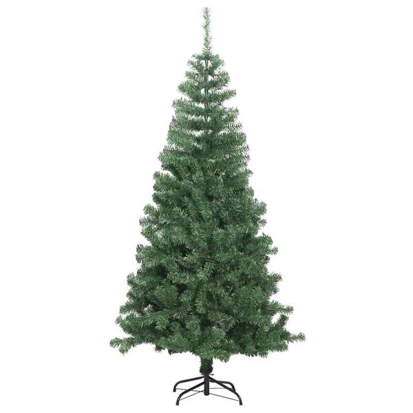 vidaXL Juletre med 300 LED med stativ grønn 240 cm PVC