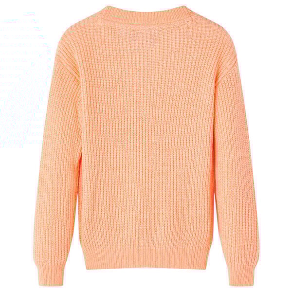 Barnegenser strikket lyseoransje 104