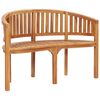 vidaXL Bananformet hagesofagruppe 3 deler heltre teak