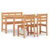 vidaXL Hagespisegruppe 4 deler heltre teak