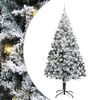 vidaXL Kunstig juletre Hvit 240 cm PVC og St&aring;l og Plast