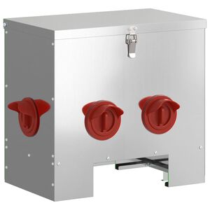 vidaXL H&oslash;nsefutteral s&oslash;lv 40,5 x 25 x 38 cm Galvanisert St&aring;l