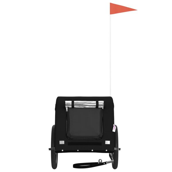 vidaXL Kj&aelig;ledyrsykkelhenger svart oxfordstoff og jern