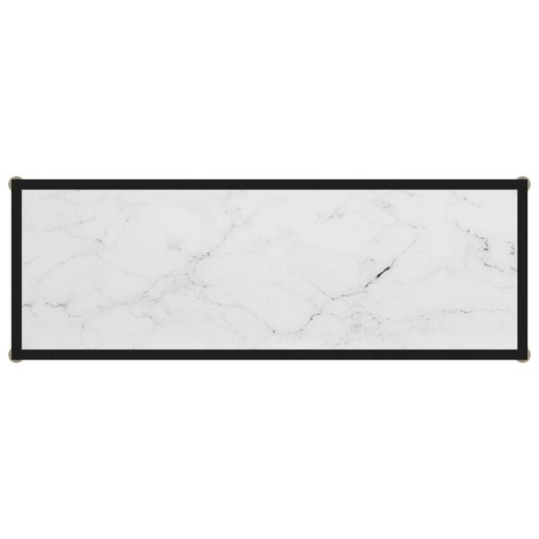vidaXL Konsollbord hvit 100x35x75 cm herdet glass