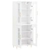 vidaXL Highboard hvit 69,5x34x180 cm konstruert tre