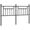 vidaXL Utskiftbar sengegavl i metall svart 180 cm