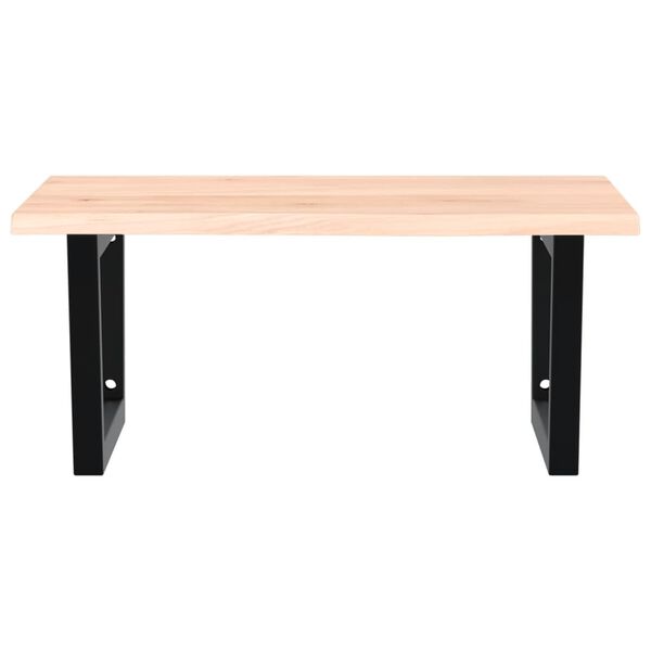 vidaXL Servanthylle veggmontert st&aring;l og heltre eik