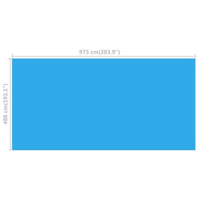 vidaXL Bassengtrekk blå 975x488 cm PE