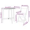 vidaXL Bistrosett med pute 3 pcs Olje naturlig Solid akasietre