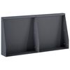 vidaXL St&oslash;ttemur 2 stk. 40 x 12 x 40 cm St&aring;l Antrasitt