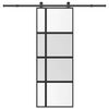 vidaXL Skyved&oslash;r med monteringssett 76x205 cm herdet glass og aluminium