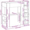vidaXL Loft seng ramme med skrivebord Gammelt tre 98.5 x 200 cm