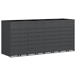 vidaXL Oppbevaring for 4 s&oslash;ppelb&oslash;tter Antrasitt 272 x 77,5 x 121,5 cm