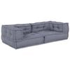 vidaXL Modulsofa 3 pcs Grå 140 x 70 x 36 cm stoff