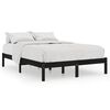 vidaXL Sengeramme svart heltre 180x200 cm Super King