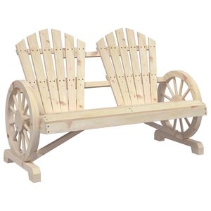 vidaXL Adirondack hagestol 2-seters heltre gran