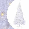 vidaXL Kunstig juletre med 300 LED med stativ Hvit 210 cm PVC og st&aring;l