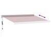 vidaXL Automatisk uttrekkbar markise med LED burgunder 350x250 cm