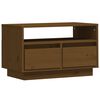 vidaXL TV-benk honningbrun 60x35x37 cm heltre furu