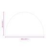 vidaXL Peis glassplate halvrund 1000x500 mm