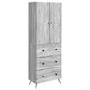 vidaXL Skapsett 2 pcs Gr&aring; Sonoma 66 x 34,5 x 90 cm Konstruert tre