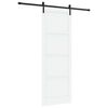 vidaXL Skyved&oslash;r 83 x 232 cm Heltre furu Hvit og svart