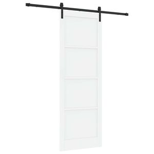 vidaXL Skyved&oslash;r 83 x 232 cm Heltre furu Hvit og svart