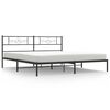 vidaXL Sengeramme i metall med sengegavl svart 180x200 cm
