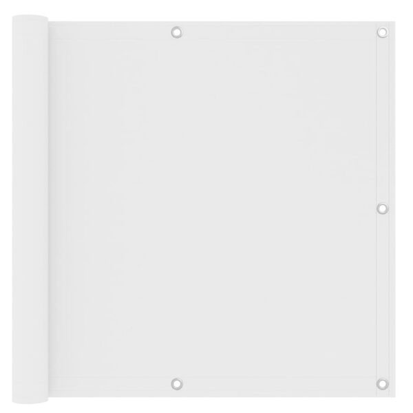 vidaXL Balkongskjerm hvit 90x400 cm oxfordstoff