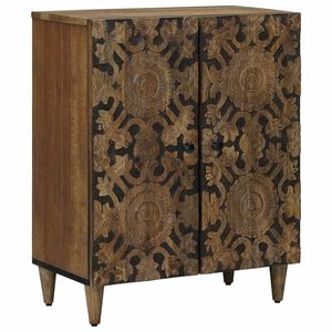 vidaXL Oppbevaringssideboard Brun 60 x 33,5 x 75 cm Massiv mango tre