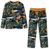 Pyjamas for barn med lange ermer m&oslash;rkegr&oslash;nn 92