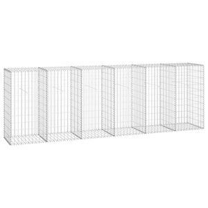 vidaXL Gabion med topp- og bunnlokk galvanisert st&aring;l 300x50x100 cm