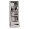 vidaXL Highboard HAMAR hvit 60x35x180 cm heltre furu