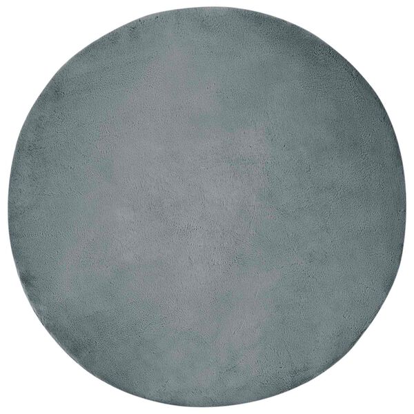 vidaXL Kunstpels Kanin Teppe Olite Antrasitt &Oslash; 160 cm Polyester