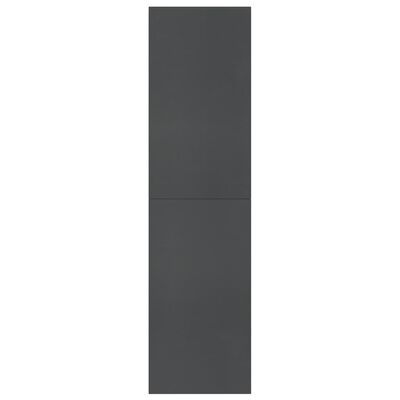 vidaXL Bokhylle/Romdeler grå 155x24x160 cm sponplate