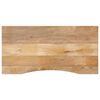 vidaXL Skrivebordsplate med kurve 140x50x2,5 cm heltre grovt mangotre
