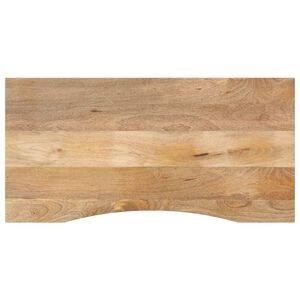 vidaXL Skrivebordsplate med kurve 140x50x2,5 cm heltre grovt mangotre
