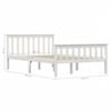 vidaXL Sengeramme hvit heltre furu 120x200 cm