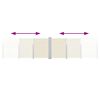 vidaXL Uttrekkbar sidemarkise 120x1000 cm kremhvit
