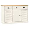 vidaXL Skjenk med skuffer VIGO 113x40x75 cm heltre furu